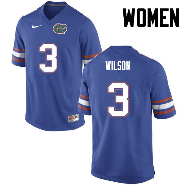 Florida Gators Women #3 Marco Wilson College Football Jersey Blue